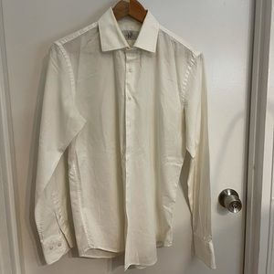 CH by Carolina Herrera, white button down dress shirt. Used. Size 15 1/2